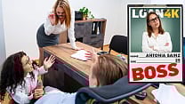 LOAN4K Mrs Boss caught her clerk having sex and jumped on his cock right after