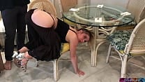 Stepmom stuck under the table   Erin Electra Stepmom stuck under the table   Erin Electra