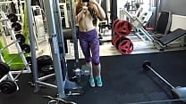 Almost caught in gym during squirting Almost caught in gym during squirting