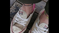 Slutty cummed converse