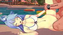 Goddess Aqua has fun in her new bikini Goddess Aqua has fun in her new bikini