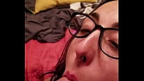 Nerd girl Pussywillow takes a huge load