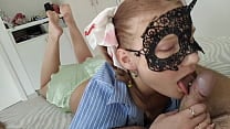 Teen TOP model makes a blowjob to the boss for the main role in the film Huge cum to cute face Teen TOP model makes a blowjob to the boss for the main role in the film Huge cum to cute face