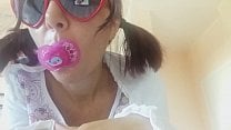 b girl with dummy wanna learn to SUCK