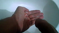 Many Spurts of White Precum No Hands and PISS