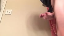 Huge Cocked Man cums in under a minute of a self handjob
