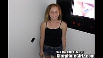 Red Head Shorty Alyssa Hart Ravaged in a Glory Hole