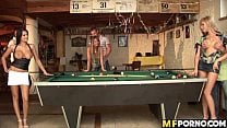 Pool hall orgy Alison Star Christine Lee Donna Bell Winnie 1