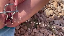 Guy Pee inside My Pussy with Speculum on the Beach Guy Pee inside My Pussy with Speculum on the Beach
