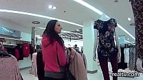 Luscious czech cutie was tempted in the mall and poked in pov