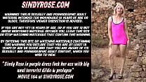 Sindy Rose in purple dress fuck her ass with big anal dildo amp prolapse