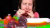 ASMR FRUIT JELLY CANDY MUKBANG No Talking EATING SOUNDS