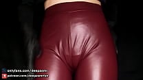 ASMR leather pants ass