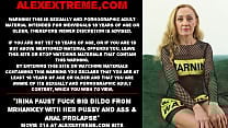 Irina Faust fuck big dildo from mrhankey with her pussy and ass amp anal prolapse