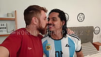 WORLD CHAMPION TURKMXXX and andresivanoff celebrate Argentina is World Champion Blowjobs feet fetish kissing and CUM in the part 2