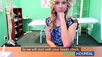 Fake Hospital Doctor offers blonde a discount on new tits in exchange for a good