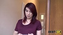 DEBT4k Collector can close debts if redhead with belly will undress