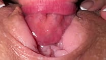Hot pussy licking and close up creamy fuck with roommate in pajamas Hot pussy licking and close up creamy fuck with roommate in pajamas