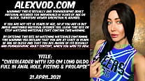Cheerleader with 120cm long dildo full in anal hole fisting amp prolapse