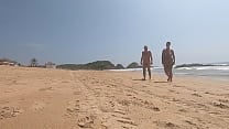Walking nude freely amp having fun on public nudist beach