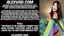 Hotkinkyjo in rainbow fishnet self anal fisting prolapse gape amp huge dildo full in ass from Sinnovator Hotkinkyjo in rainbow fishnet self anal fisting prolapse gape amp huge dildo full in ass from Sinnovator