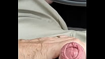 Dirty girl plays with my cock in the car