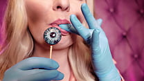 eating cand in blue nitrile gloves Arya Grander hot ASMR video eating cand in blue nitrile gloves Arya Grander hot ASMR video