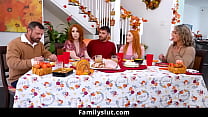 Stepsisters Arietta Adams and Cherry Fae Start Sucking Nate rsquo s Cock Under the Dinner Table Familyslut