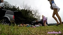 No panties girls outdoors fun on try on haul day with lingerie and short summer dress and miniskirts No panties girls outdoors fun on try on haul day with lingerie and short summer dress and miniskirts