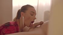 Romantic blowjob and titsjob