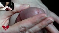 Super close up of glans edging and peehole penetration Super close up of glans edging and peehole penetration