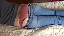Stepsister in her bed very excited takes off her jeans and asks me to masturbate Stepsister in her bed very excited takes off her jeans and asks me to masturbate