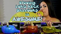 Blowing LONG NECK BALLOONS is Awesome Preview ImMeganLive