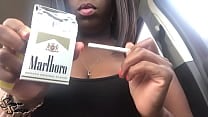 a Cigarette in the Car