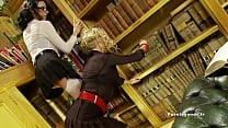 Louise Jenson et Cindy Behr Les deux Milfs Biblioth eacute caires descendent de l rsquo escabeau pour un trio anal