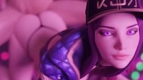 Akali Fucked from behind   Blender Animation 