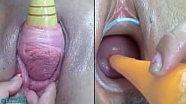 Lesbians Milf Peehole Penetration  amp  Fucking with vegetables