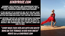 Sindy Rose fuck her ass with big white dong on the terrace in red mini dress Sindy Rose fuck her ass with big white dong on the terrace in red mini dress