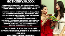 Hotkinkyjo amp Stacy Bloom anal spaghetti sweets fisting amp prolapse lesbians