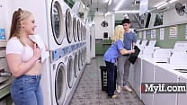 Tagged Babe Duo At Laundromat Eva Nyx Christie Stevens