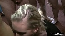 Two Beautiful Vixens Suck Many Cocks in an Orgy Two Beautiful Vixens Suck Many Cocks in an Orgy