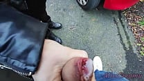 Dick flash I pull out my cock in front of a hot girl between cars on the public street and she helps me cum Real very risky Dick flash I pull out my cock in front of a hot girl between cars on the public street and she helps me cum Real very risky