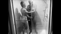 Black and white unedited version of shower scene   including my slip