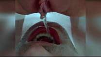 Dominatrix pussy piss in mouth  pee drinking and swallows