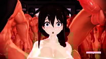 MMD KanColle Shigure chan Used as Public Fuckmeat