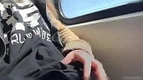 Cutie masturbating on the public train Cutie masturbating on the public train