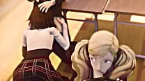 amateurthrowaway Ann Takamaki and Makoto Niijima suck cocks in class Persona 5