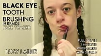 Black Eye Tooth Brushing in Braids