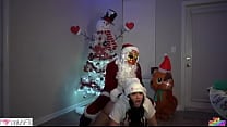 Santa slut takes Christmas cock