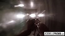Sexy Jezebelle Bond films herself taking a bath